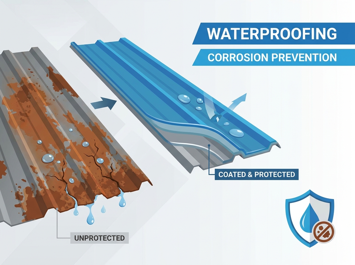 Metal Roof Coatings Application and Waterproofing Performance