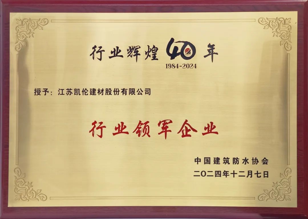 certificate of "Industry Leading Enterprise"