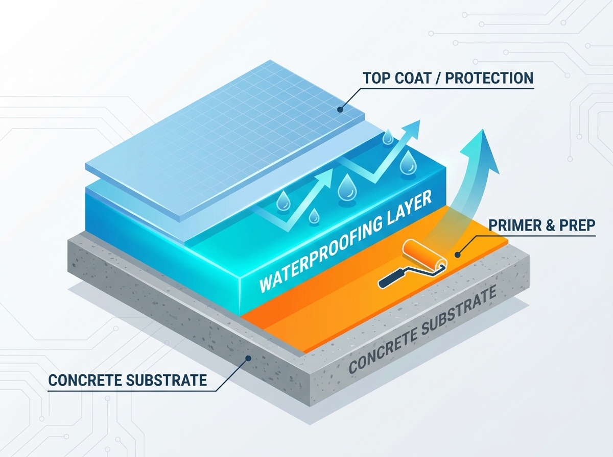 Concrete roof renovation and flat roof waterproofing best practices